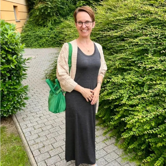 Wool& audrey tencel™ maxi dress - black heather (charcoal gray) - Picture 7 of 9